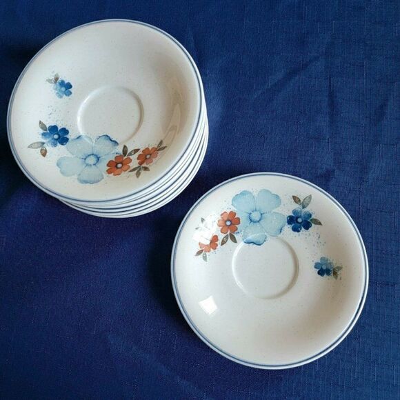 Lot of 8 Noritake Versatone Glimmer Salad Saucer Dessert Plates - Picture 1 of 6